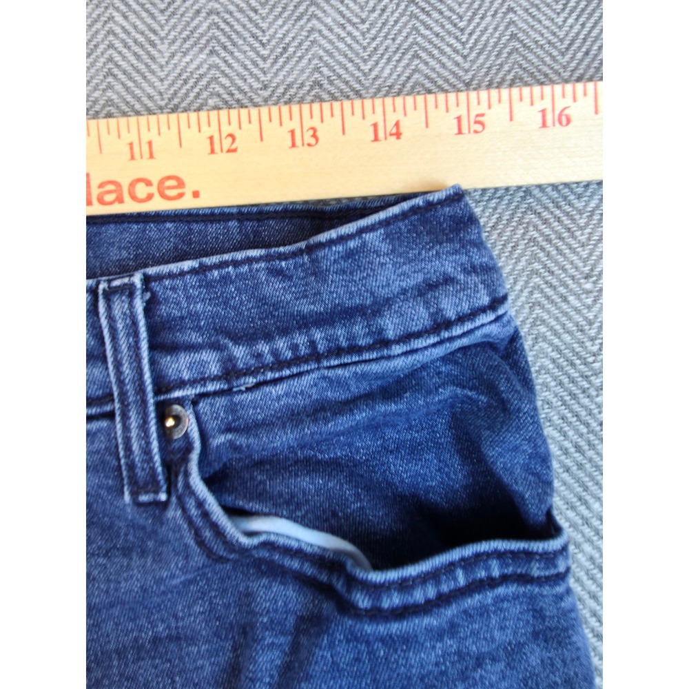 Goodfellow & Co Mens Slim Fit Distressed Hem Blue Jeans 32x30 Stretch Denim - Picture 7 of 12